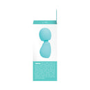 VeDO Eeny Rechargeable Extra Mini Wand Turquoise packaging with product description and features.