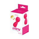 Vedo Miny Rechargeable Extra Mini Wand Pink packaging showcasing its design and features, ideal for travel and pleasure.