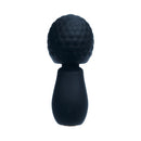 Vedo Moe Rechargeable Extra Mini Wand Black compact massager with textured head for targeted pleasure.