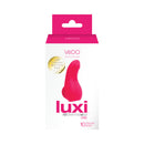 Vedo Luxi Rechargeable Clitoral Finger Vibe Pink packaging showcasing its compact design and features.