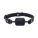 Sportsheets Signature Midnight Muse Barrel Gag in black with adjustable strap for bondage play.