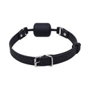 Sportsheets Signature Midnight Muse Barrel Gag is a black adjustable gag with a barrel-shaped bit for bondage play.