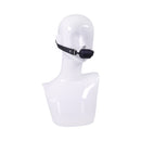 Sportsheets Signature Midnight Muse Barrel Gag displayed on a mannequin to showcase its design.