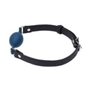 Sportsheets Signature Twilight Tease Oval Gag in blue, designed for sensory control and couple's play.
