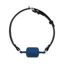 Sportsheets Signature Twilight Tease Barrel Gag in blue with a black strap, ideal for bondage and submission play.