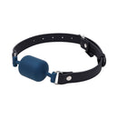Sportsheets Signature Twilight Tease Barrel Gag featuring a compact, cylindrical mouthpiece and a black strap.