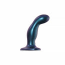 Strap-on-me Fingering and Vibrating Dildo Medium Blue showcasing its sleek design for pleasure and stimulation.