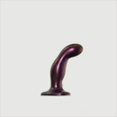 Strap-on-me Fingering & Vibrating Dildo M Purple on a white background showcasing its ergonomic design and luxurious purple finish.