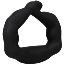 Titanmen Muscle Bound Cock Ring 32mm Black, extra-thick silicone ring for enhanced erections.