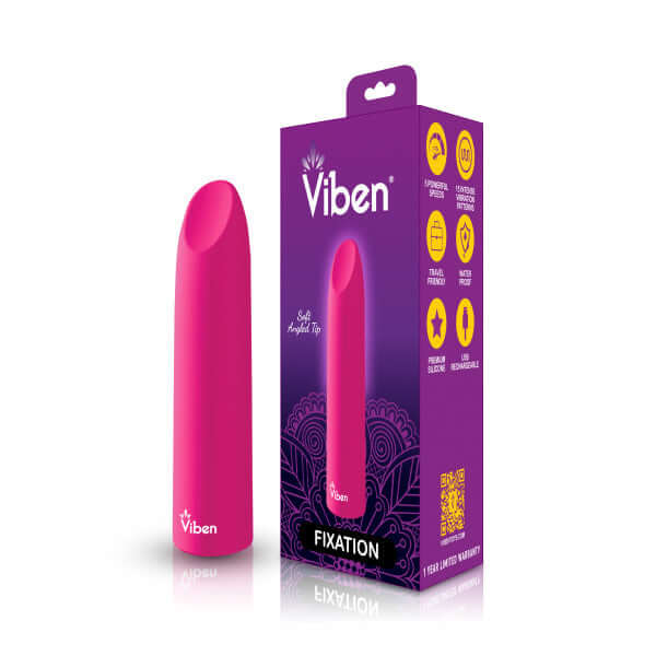 FIXATION HOT PINK POWERFUL LIPSTICK BULLET VIBE-0