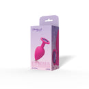 Gemma Purple Gem Pink Silicone Anal Plug Large packaging display with smooth design and gemstone.