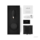 LELO LYLA 2 Remote Control Vibrating Egg Black in elegant packaging with accessories.