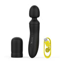 B Swish Bthrilled Premium Mini Wand Noir with USB charging cable and cap.