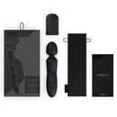 B Swish Bthrilled Premium Mini Wand Noir packaging and product layout on a white background.