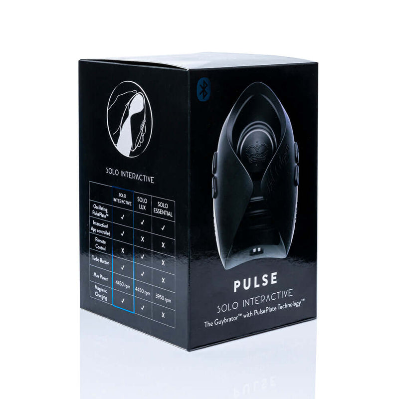 Hot Octopuss Pulse Solo Interactive Black packaging showcasing advanced technology features.