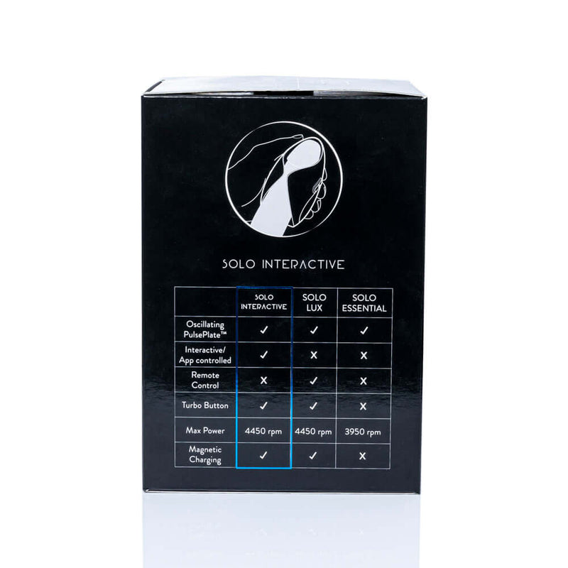 Hot Octopuss Pulse Solo Interactive Black product features and specifications on packaging.