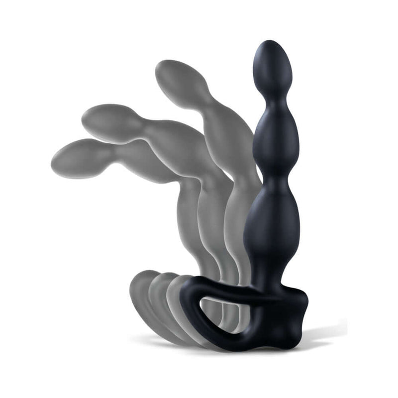 Mystim Big Bend-it E-Stim Flexible Prostate Stimulator showing smooth, flexible design for customizable prostate play.