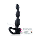 Mystim Big Bend-it E-Stim Flexible Prostate Stimulator with connectors for electrostimulation.