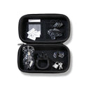 Mystim Pubic Enemy No 1 Electrosex Cock Cage accessories in a portable case with multiple components.