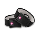 Mystim Charming Chuck 2-Piece Strap Set with 2mm Adapter close-up view of black straps