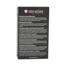 Mystim Slim Finn Urethral Sound packaging with branding and multi-language descriptions.