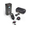 Mystim Cluster Buster Starter Kit featuring control unit, stimulation pads, and travel case for wireless electrostimulation.