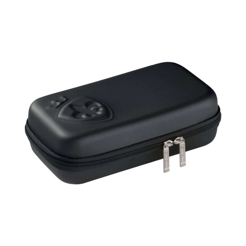 Black storage case for the Mystim Cluster Buster Starter Kit, designed for easy transport and protection of electrostimulation devices.