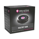 Mystim Sultry Sub Black packaging for wireless electro-play control and creativity.
