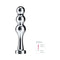 Mystim Bold Boris Dildo Ball Plug made of medical-grade aluminum with three beaded curves for intense sensations.