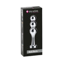 Mystim Bold Boris Dildo Ball Plug packaging featuring a sleek design and elegant curves for intense pleasure.
