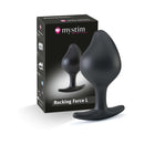 Mystim Rocking Force Anal Plug Large with packaging, designed for electrifying anal pleasure and e-stim play.
