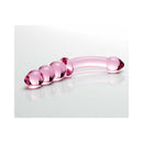 Sex Kitten Pink Glass G-spotter, elegantly curved glass wand for G-spot exploration.