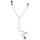 Sex Kitten Y-style Bullet Nipple Clamps featuring adjustable clamps and vibrators on a Y-style chain.