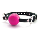 Sex Kitten Silicone Ball Gag Pink with smooth silicone ball and adjustable straps for sensory bondage play.