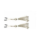Bijoux De Nip Chain Tassel Nipple Clamps with silver chain tassels and tweezer-style clamps for intimate play.