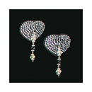 Bijoux De Nip Black Crystal Heart Pasties With Faceted Beads - Image 2