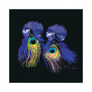 Bijoux De Nip Blue Sequin Round Pasties With Feathers featuring vibrant feathers and sequins.