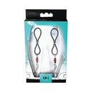 Nipple Halos Bitch Charms Silicone Nipple Jewelry Black in package showcasing adjustable design and decorative charms.