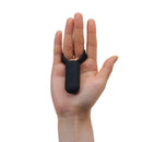 Tenga SVR Smart Vibe Ring Black held in a hand, showcasing its sleek design for intimate moments.