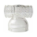 Kinklab Hammerhead Masturbator Wand Attachment clear sleeve for vibrating pleasure