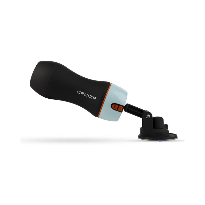 CRUIZR CM06 Vibrating Masturbator with Voice Activator, featuring suction base for enhanced enjoyment.