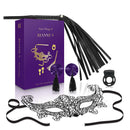 Rianne S Ana's Trilogy III Bondage Kit featuring mask, whip, and accessories for sensual exploration.