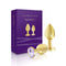 Rianne S 2-Piece Booty Plug Luxury Set Gold featuring two elegant plugs in a luxurious packaging.