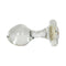 Crystal Delights Small Clear Plug with Gem Aurora Borealis, handcrafted erotic art with smooth finish and Swarovski crystal.