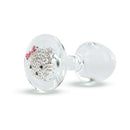 Crystal Delights Kitty Glass Butt Plug Clear featuring a playful feline design and sparkling embellishments.