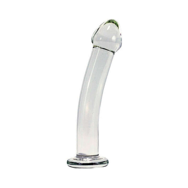 Crystal Delights Harnessable Dildo Clear - luxurious borosilicate glass dildo for versatile pleasure.