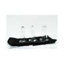 Crystal Delights Pacik Dilator 3 Piece Set displayed on a black cloth for intimate therapy and recovery.