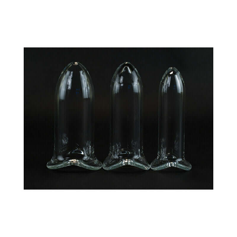 Crystal Delights Pacik Dilator 3 Piece Set - handcrafted glass dilators for intimate therapy and recovery.