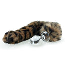 Crystal Delights Minx Faux Fur Tail Plug Leopard with a smooth crystal plug and soft leopard faux fur tail.