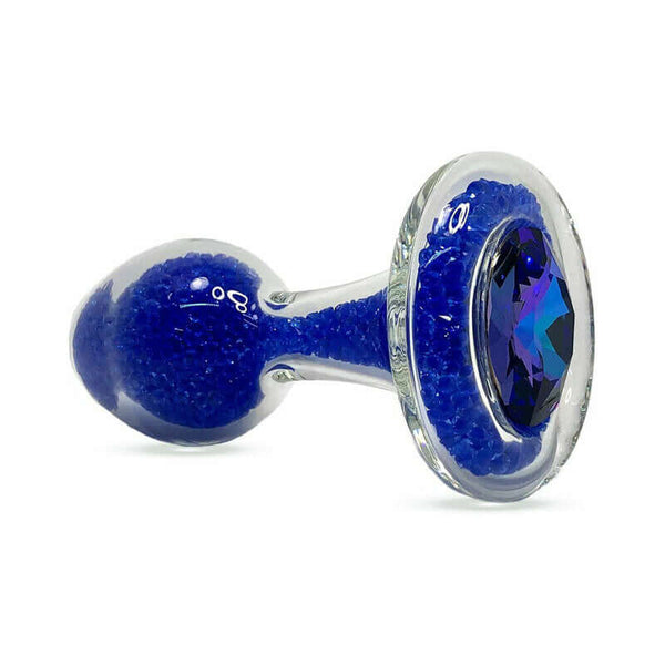 Crystal Delights Sparkle Plug Blue in elegant design with shimmering blue elements and faceted gem.